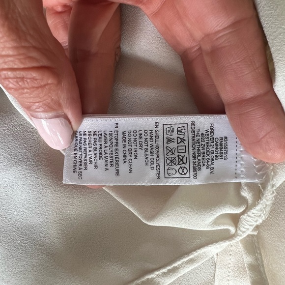 Forever 21 White Sheer Military Blouse - Picture 6 of 7